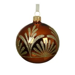 Lot de 6 boules de Noël en verre (D80 mm) Luxury Citrouille