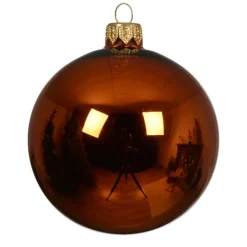 Lot de 6 boules de Noël en verre (D80 mm) Arctique brillante Citrouille