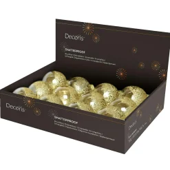 Lot de 12 boules de Noël transparentes (D80 mm) Zéli