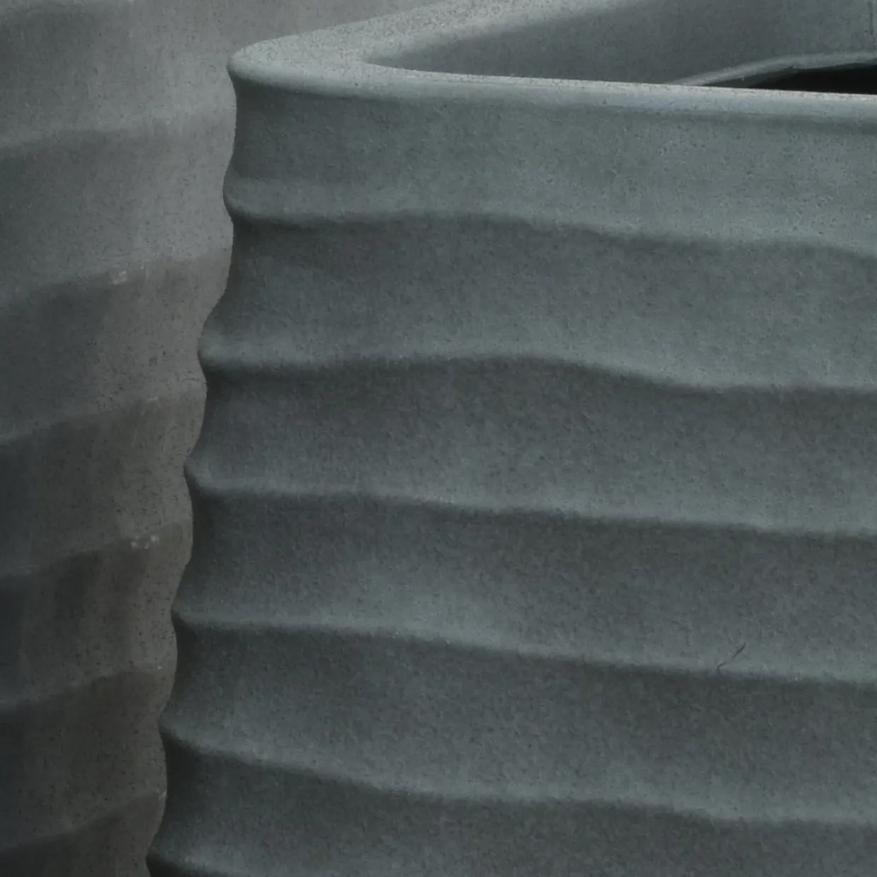 Lot de 3 cache-pots d'extérieur carrés (H49-37-27 cm) Jamie Gris effet béton