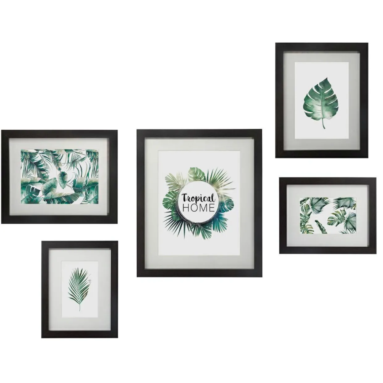 Lot de 5 cadres Tropical Noir