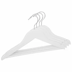 Lot de 4 cintres enfant bois Blanc