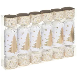 Lot de 6 crackers Sapin Or