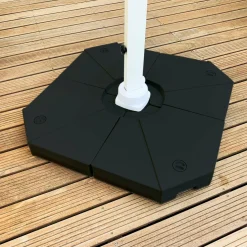 Lot de 4 dalles pour Parasol déporté 20L Noir