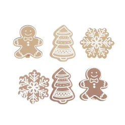 Lot de 6 décorations à parsemer (H6 cm) Gourmandise de Noël