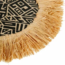 Lot de 3 décorations murales fibres naturelles (H32 cm) Nairobi Noir