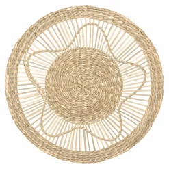 Lot de 3 décorations murales roseau (D20-30-45 cm) Seagrass Naturel