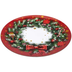 Lot de 12 dessous d'assiette Couronne Rouge