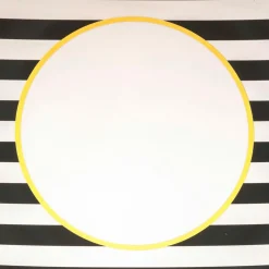 Lot de 12 dessous d'assiette Rayées Noir et Blanc
