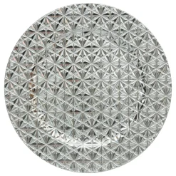 Lot de 24 dessous d'assiette (D33 cm) Luxe Argent