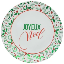 Lot de 12 dessous d'assiette (D33 cm) Houx de Noël