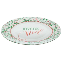 Lot de 12 dessous d'assiette (D33 cm) Houx de Noël