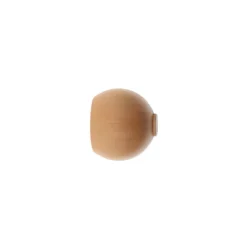 Lot de 2 embouts tringle bois (D28 mm) Nils boule Beige Vernis