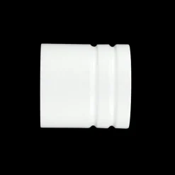 Lot de 2 embouts tringle bois (D28 mm) Nils bouchons Blanc