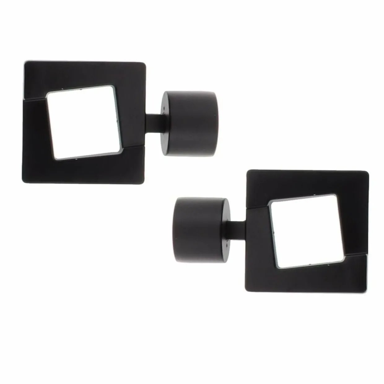 Lot de 2 embouts tringle (D28 mm) Lino Upper east side Noir mat