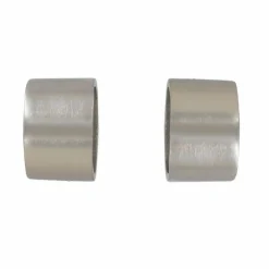 Lot de 2 embouts tringle (D28 mm) Lino Bouchons Argent mat