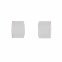 Lot de 2 embouts tringle (D28 mm) Lino Bouchons Blanc mat