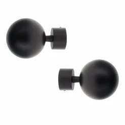 Lot de 2 embouts tringle (D28 mm) Lino Gaia Noir mat