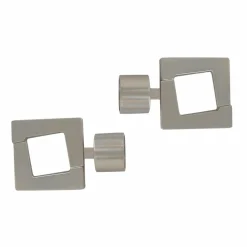 Lot de 2 embouts tringle (D28 mm) Lino Upper East Side Argent mat