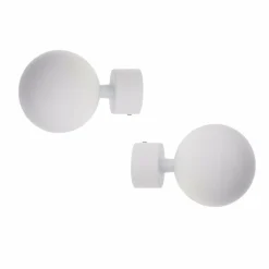 Lot de 2 embouts tringle (D28 mm) Lino Gaia Blanc mat