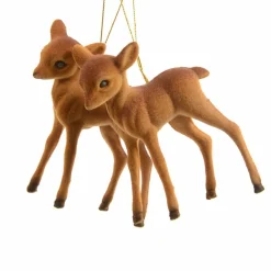 Lot de 2 faons à suspendre (H7 cm) Pauly Chocolat