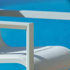 Lot de 2 fauteuils de jardin en aluminium Elba Blanc