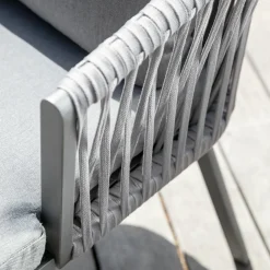 Lot de 2 fauteuils de jardin en aluminium Amalfi Gris anthracite