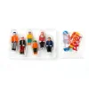 Lot de 6 figurines My Village Snowboarders assis pour télésiège