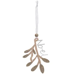 Lot de 4 flocons de Noël à suspendre (H10 cm) Natural Blanc