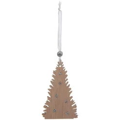 Lot de 4 flocons de Noël à suspendre (H10 cm) Natural Blanc