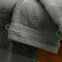 Lot de 2 gants de toilette coton bio (15 x 21 cm) Méline Vert romarin