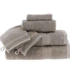 Lot de 2 gants de toilette coton (15 x 21 cm) Timeless Taupe