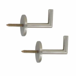 Lot de 2 gonds crochets Argent mat