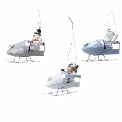 Lot de 3 hélico à suspendre (H7 cm) Personnages Multicolore