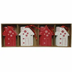 Lot de 16 maisonnettes (H6,5 cm) Rocking Rouge