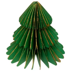 Lot de 2 minis Sapins décoratifs (H6 cm) Papier magnétique Vert