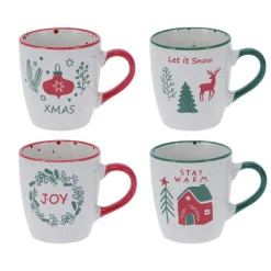Lot de 4 Mugs de Noël Noël gourmand Multicolore