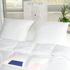 Lot de 2 oreillers carrés moelleux (60 x 60 cm) Respirants Blanc