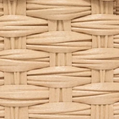 Lot de 3 paniers de rangement tressés bas (27 x 20 cm) Garlic Beige