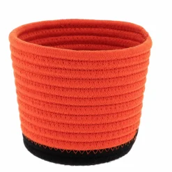 Lot de 3 paniers (H16 cm) Black Line Terre de sienne/Noir