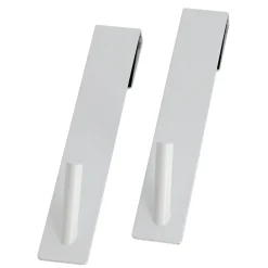 Lot de 2 patères à suspendre spécial paroi de douche (H18 cm) Blanc