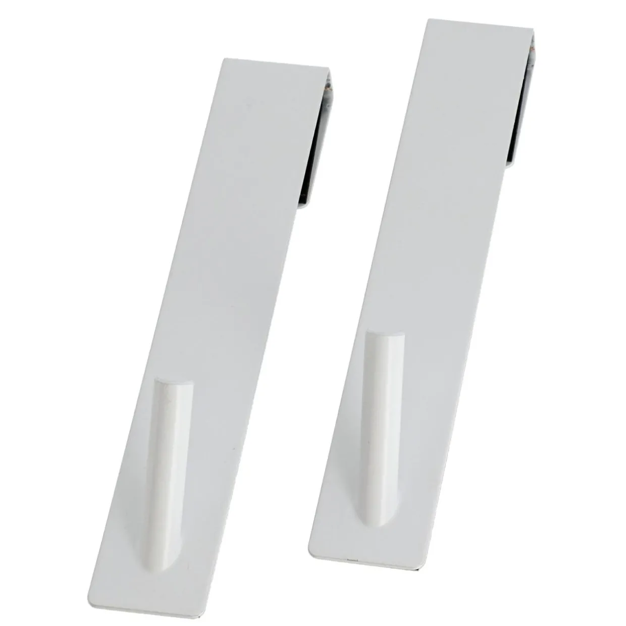 Lot de 2 patères à suspendre spécial paroi de douche (H18 cm) Blanc