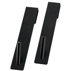 Lot de 2 patères à suspendre spécial paroi de douche (H18 cm) Noir