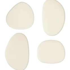 Lot de 4 patères murales bois (H10 cm) Karen Ivoire