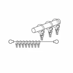 Lot de 8 pinces argent