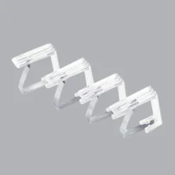 Lot de 4 pinces pour nappe Simple Transparent