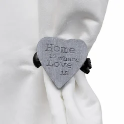 Lot de 2 pinces rideau Amore Gris blanc