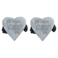 Lot de 2 pinces rideau Amore Gris blanc