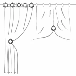 Lot de 2 pinces rideau Archi Noir