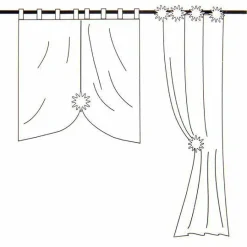 Lot de 2 pinces rideau Central Park Or